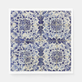  Geometrisch Blauw-heuppatroon Servet