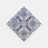  Geometrisch Blauw-heuppatroon Servet (Hoek)