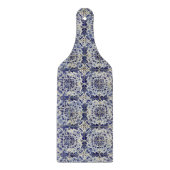  Geometrisch Blauw-heuppatroon Snijplank (Voorkant)