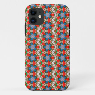 geometrisch blauw hoesje met sterren
