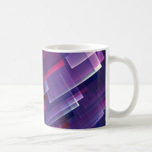 Geometrisch blauw koffiemok