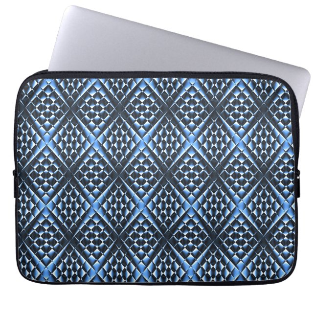 Geometrisch Blauw... Laptop Sleeve (Voorkant)