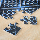 Geometrisch Blauw.... Legpuzzel (Zijkant)