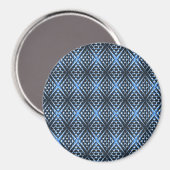 Geometrisch Blauw... Magneet (Voorkant / Achterkant)