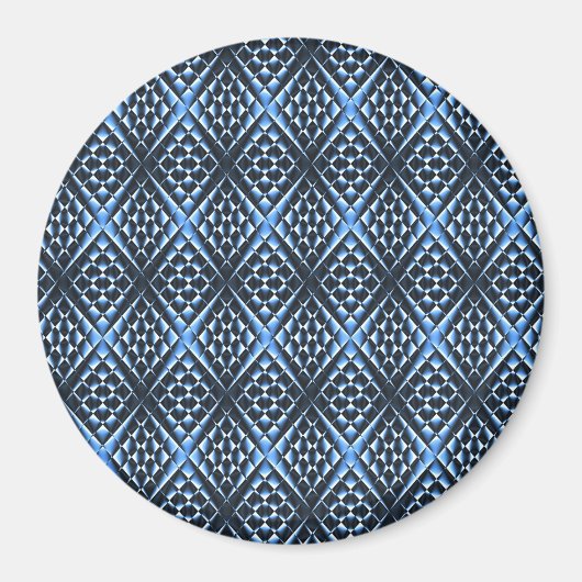 Geometrisch Blauw... Magneet (Voorkant)