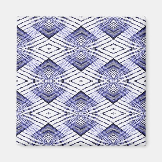Geometrisch blauw...... magneet (Voorkant)
