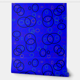 Geometrisch blauw ontwerp behang