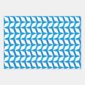 Geometrisch blauw patroonontwerp inpakpapier vel (Voorkant)