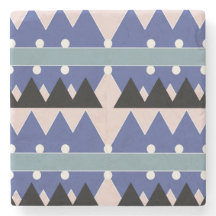 Geometrisch Blauw Roze Zwart Blauwgroen Patroon