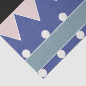 Geometrisch Blauw Roze Zwart Blauwgroen Patroon Tissuepapier (Detail)