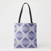 Geometrisch blauw....... tote bag (Voorkant)