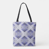Geometrisch blauw....... tote bag (Achterkant)