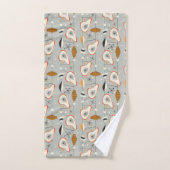 Geometrisch Blauwgroen en blauw patroon Bad Handdoek (Handdoek)