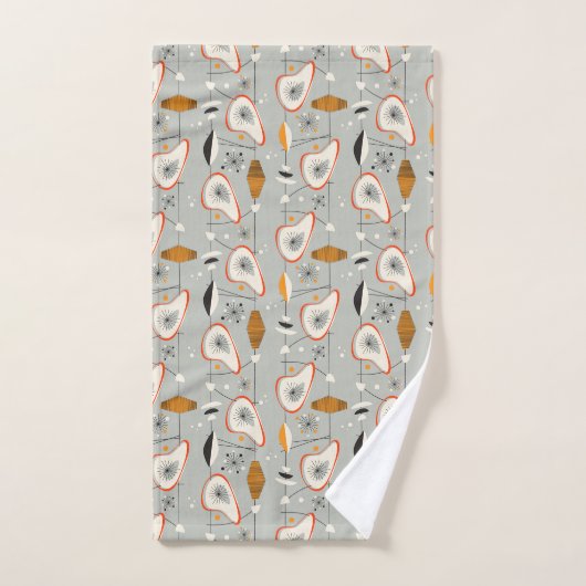 Geometrisch Blauwgroen en blauw patroon Bad Handdoek (Handdoek)