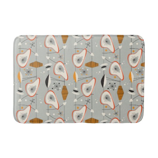 Geometrisch Blauwgroen en blauw patroon Badmat (Voorkant)