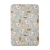 Geometrisch Blauwgroen en blauw patroon Badmat (Voorkant Verticaal)