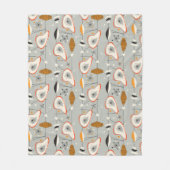 Geometrisch Blauwgroen en blauw patroon Fleece Deken (Voorkant)