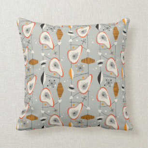 Geometrisch Blauwgroen en blauw patroon Kussen