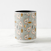 Geometrisch Blauwgroen en blauw patroon Mok (Midden)