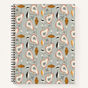 Geometrisch Blauwgroen en blauw patroon Notitieboek