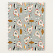 Geometrisch Blauwgroen en blauw patroon Planner (Voorkant)