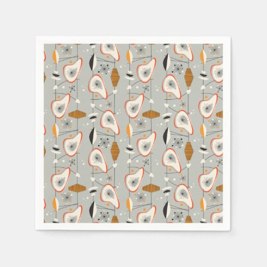 Geometrisch Blauwgroen en blauw patroon Servet (Voorkant)