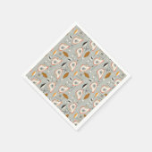 Geometrisch Blauwgroen en blauw patroon Servet (Hoek)