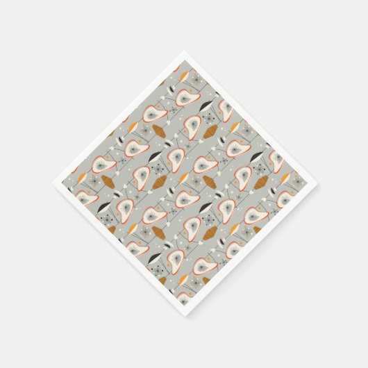 Geometrisch Blauwgroen en blauw patroon Servet (Hoek)