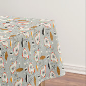 Geometrisch Blauwgroen en blauw patroon Tafelkleed (Voorbeeld)