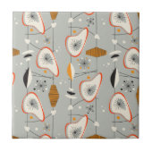 Geometrisch Blauwgroen en blauw patroon Tegeltje (Voorkant)