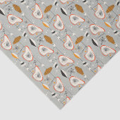 Geometrisch Blauwgroen en blauw patroon Tissuepapier (Detail)