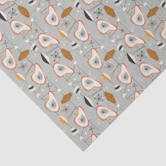 Geometrisch Blauwgroen en blauw patroon Tissuepapier (Detail)