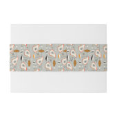 Geometrisch Blauwgroen en blauw patroon Uitnodigingen Wikkel (Achterkant Voorbeeld)