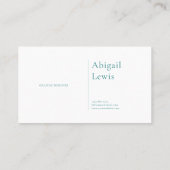 Geometrisch Blauwgroen en goud Visitekaartje (Achterkant)