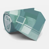 Geometrisch Bleek Stropdas met schilderingen en gr (Opgerold)