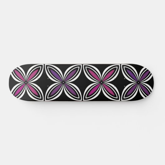 Geometrisch bloem Skateboard (Horizontaal)