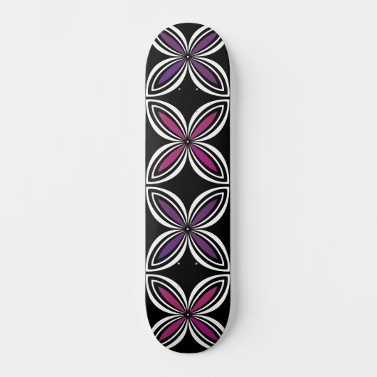 Geometrisch bloem Skateboard (Voorkant)