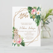 Geometrisch Bloemen ASEC Jubileum Party Kaart (Staand voorkant)