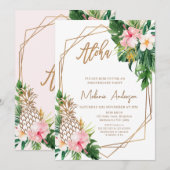 Geometrisch Bloemen ASEC Jubileum Party Kaart (Voorkant / Achterkant)