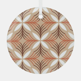 Geometrisch bloemenpatroon:  artistiek ontwerp glas ornament