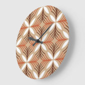 Geometrisch bloemenpatroon:  artistiek ontwerp grote klok (Hoek)