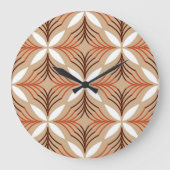 Geometrisch bloemenpatroon:  artistiek ontwerp grote klok (Voorkant)