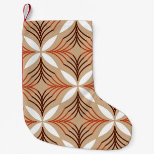 Geometrisch bloemenpatroon: artistiek ontwerp kleine kerstsok
