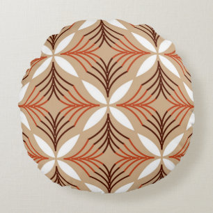 Geometrisch bloemenpatroon: artistiek ontwerp rond kussen
