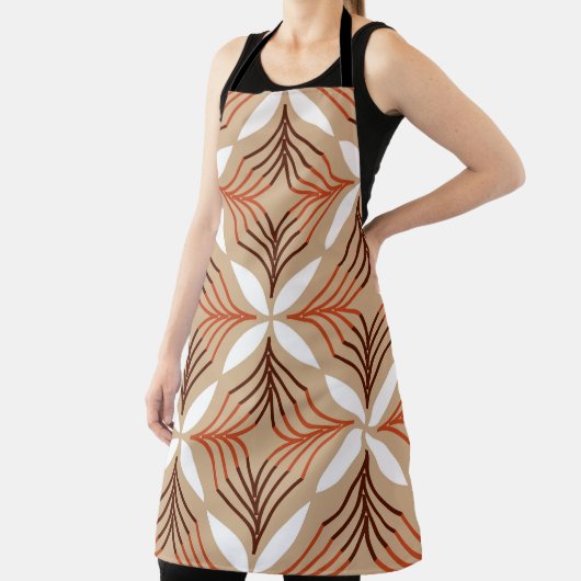 Geometrisch bloemenpatroon: artistiek ontwerp schort (Insitu)