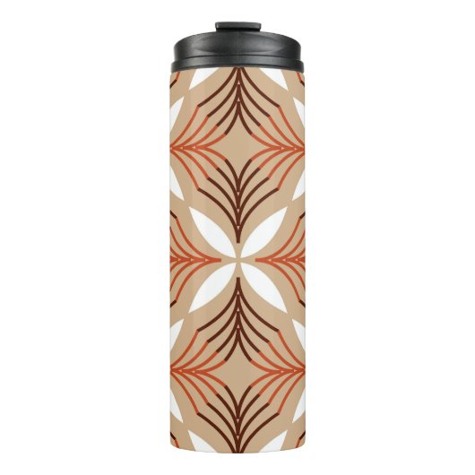 Geometrisch bloemenpatroon:  artistiek ontwerp thermosbeker (Voorkant)