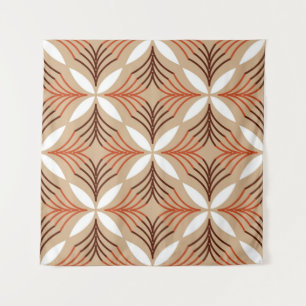 Geometrisch bloemenpatroon: artistiek ontwerp wandkleed