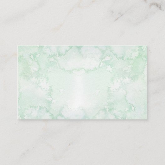 Geometrisch bloemig groen huwelijksenclosure informatiekaartje (Achterkant)