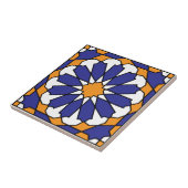 Geometrisch bloempatroon Azulejo Tegeltje (Zijkant)