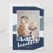 geometrisch blok | Chanoeka & Kerstmis Interreligi Feestdagenkaart (Voorkant)